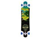 Sector 9 Faultline 16 Longboard Skateboard Complete Blue Green 9.5x39.5