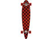 PUNKED PINTAIL 9.75x40 CHECK BLK CLR.RED SKATEBOARD COMP
