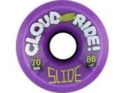 CLOUD RIDE! SLIDE 70mm 86a PURPLE Skateboard Wheels