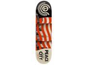 Organika Peace in the City Skate Deck Red 8.06 w MOB GRIP