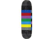 Scumco VHS Test Pattern Skate Deck Black Multi 8.25 w MOB Grip