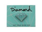 Diamond Brilliant Lapel Pin Blue 0.5