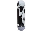 Zero Dying to Live Skull Skateboard Complete Black White 7.75