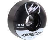 WRECK W1 51mm 101a BLK WHT Skateboard Wheels Set