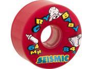 SEISMIC CRY BABY 64mm 84a RED Skateboard Wheels