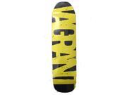 Vagrant Logo Skate Deck Black Yellow 8.38 w MOB Grip