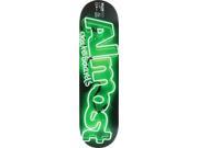 ALMOST WILLOW NEON POWER SUPPLY SKATEBOARD DECK 8.0 impact lt. w MOB GRIP