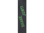 SHAKE JUNT SINGLE SKATE GRIP SHEET SPRAYED BLK GREEN GRIP 9 x33