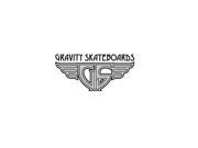 Gravity Logo Sticker Black Silver 6inch