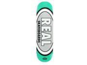 Real Team Skate Deck Oval 3 Green 8.25 w MOB GRIP