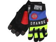 BLOOD ORANGE KNUCKLES SLIDE GLOVES L X BK BLU NEON