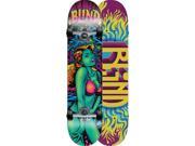 BLIND BLACKLIGHT GIRL SKATEBOARD COMPLETE 7.7 TEAL