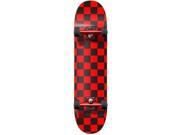 PUNKED CHECKER SKATEBOARD COMPLETE 8.0 BLK RED