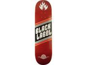 BLACK LABEL TOP SHELF METAL FLAKE SKATEBOARD DECK 8.38 RED w MOB GRIP