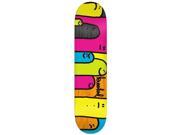 Krooked Split Stain Skate Deck Purple Yellow Blue 8.38 w MOB Grip