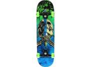Powell Skull Sword Skateboard Complete Green Blue 7.88