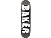 BAKER BACA HEAVYWEIGHT SKATE DECK 8.0 CHARCOAL GREY w MOB GRIP