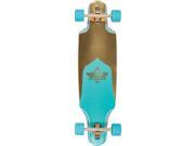 DUSTERS CHANNEL PRISM SKATEBOARD COMPLETE 9.12x34 GOLD TURQ
