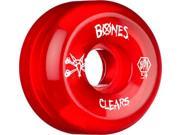 BONES SPF CLEARS 54mm CLEAR REDSkate Wheesl set of 4