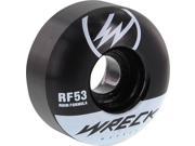 WRECK W1 53mm 101a BLK WHT Skateboard Wheels Set