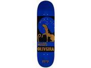 Flip Oliveira Weirdo Skate Deck Blue Gold 8.13 w MOB GRIP