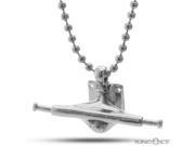 King Ice Skateboard Truck Necklace Silver