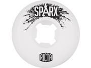 RICTA SPARX SHOCKWAVES 53mm WHITE Skateboard Wheels Set of 4