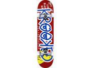 KROOKED RIGHT HOOK SM SKATEBOARD COMPLETE 7.5 RED BLU