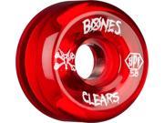 BONES SPF CLEARS 58mm CLEAR RED Skateboard Wheels Set