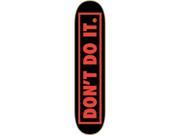 CONSOLIDATED DON T DO IT SKATEBOARD DECK 8.25 BLK RED w MOB GRIP