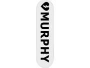 MYSTERY MURPHY LOGO SKATEBOARD DECK 8.25 WHITE