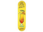 Skate Mental Gillette Sex on Beach Skate Deck Yellow 8.25 w MOB GRIP
