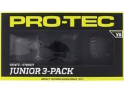 PROTEC JUNIOR 3 PACK BOX YS BLK knee elbow wrist