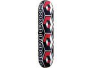 CONSOLIDATED 4 CUBE Skateboard Deck 7.75 BLK RED w MOB GRIP