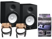 Pair of Yamaha HS8 Studio Monitors w 2 10 XLR Cables and MoPad Monitor Pads