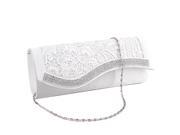 Floral Lace Stain Crystal Diamantes Evening Bag