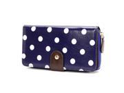 Polka Dots Print Oilcloth Leather Wallet
