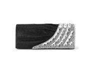 Satin Pleated Crystal Evening Party Clutch Bag
