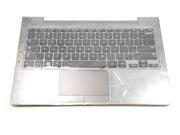 Laptop Keyboard for Samsung NP 530U3B 535U3C 530U3C 532U3C Plamrest BA75 04385A Black with Silver Gray Frame US Layout Version