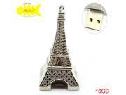 WIFEB Silver Metal Eiffel Tower 16GB USB Flash Drive
