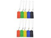 FEBNISCTE 50 Pack 4GB USB 2.0 Memory Stick Building Bloc Design with Key Ring 5 Mix color Red Green Yellow Blue Black