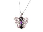 FEBNISCTE Beautiful Crystal Butterfly 8GB USB 2.0 Flash Drive with Necklace
