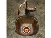Houzer Schnapps Hammered Copper Undermount Wet Bar Prep Sink