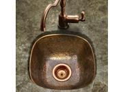 Houzer Lager Hammered Copper Undermount Wet Bar Prep Sink