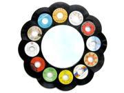 45 RPM Record Recycled Vinyl Wall Mirror