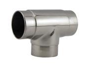 Flush Tee Hand Rail Fitting Polished Stainless Steel 2 OD