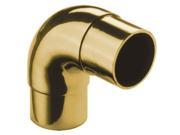 Curved Flush Elbow Fitting 90 Degree Polished Brass 1.5 OD