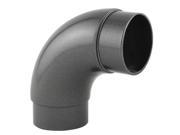 Curved Flush 90 Degree Elbow Fitting Midnight Gray 2 OD
