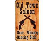 Vintage Old Town Saloon Metal Bar Sign