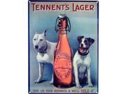 Tennent s Lager Metal Bar Sign